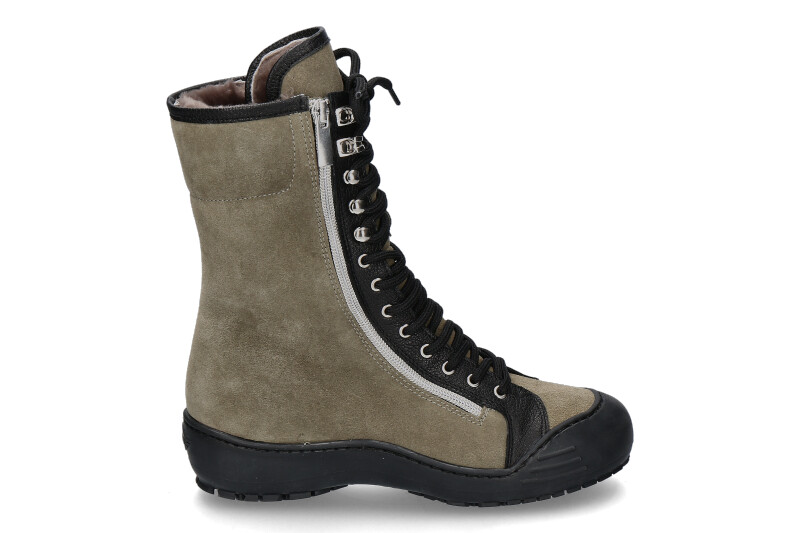 Mania ankle boots lined LEATHER SILK ANTILOPE NERO