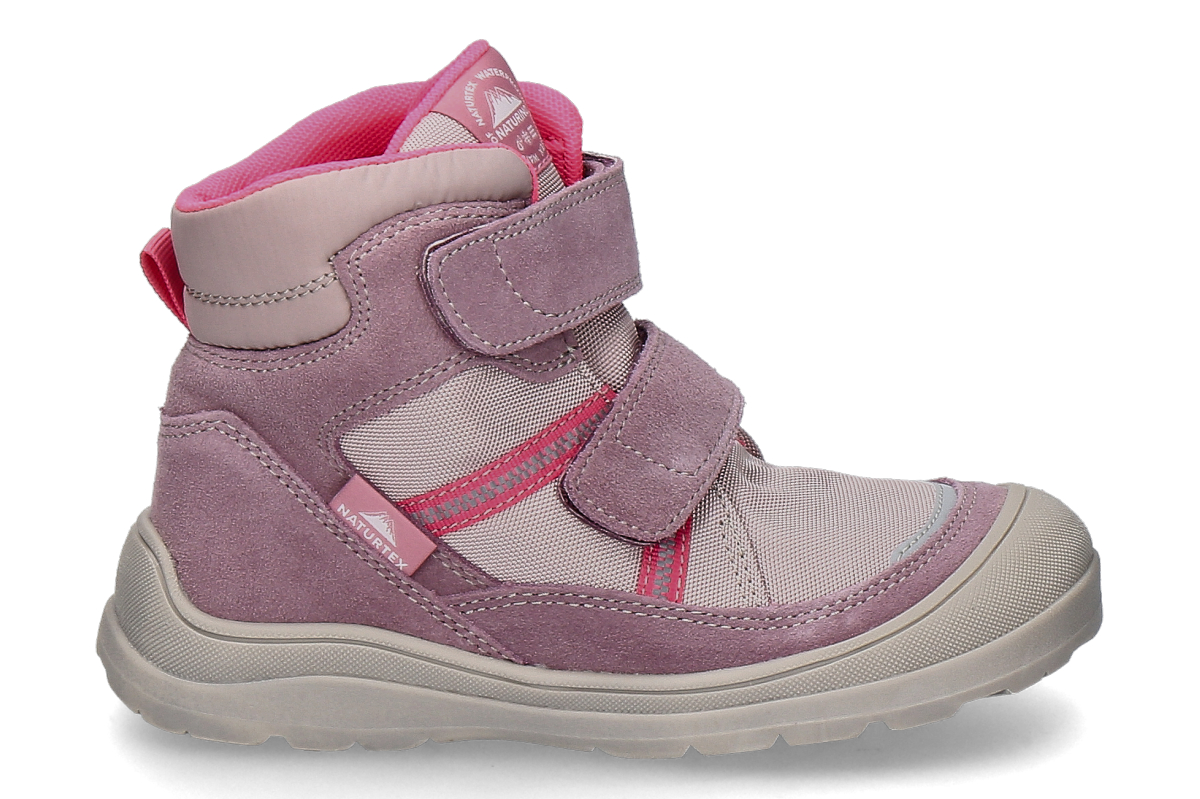 Naturino Mädchen- Klettstiefel GRAYSY SUEDE- altrosa