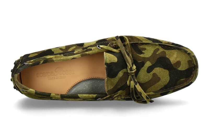 scarpaRossa men's moccasin GOMERA DRIVER MIMETICO- camoflage