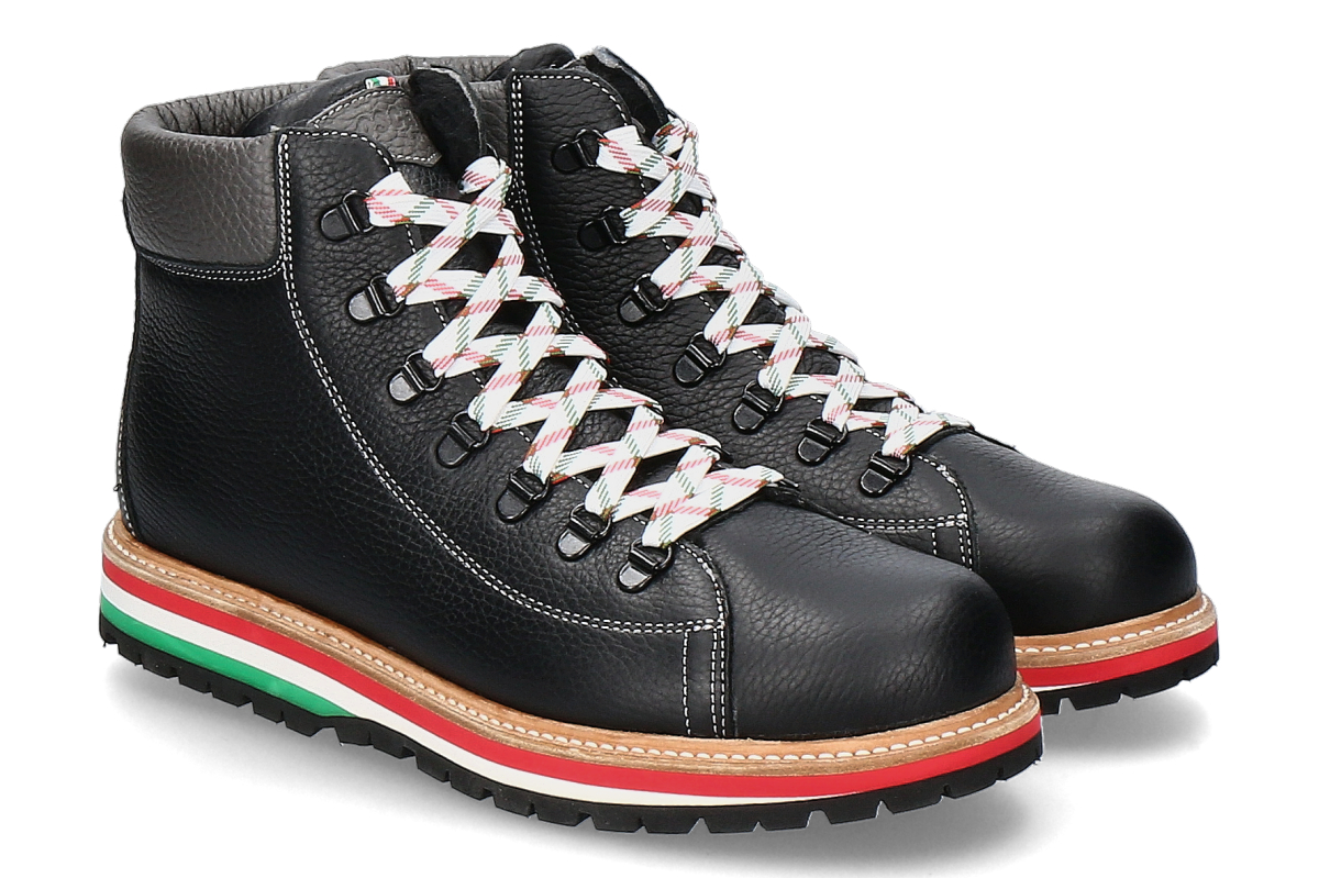Oscar Sport Men's Lace-Up Boots Lined ARIEL ITALIA - black