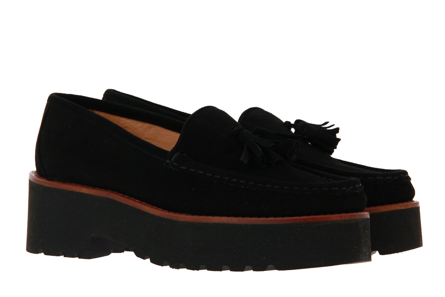 Pascucci slipper CAMOSCIO NERO XL BINA NOCCIOLA 