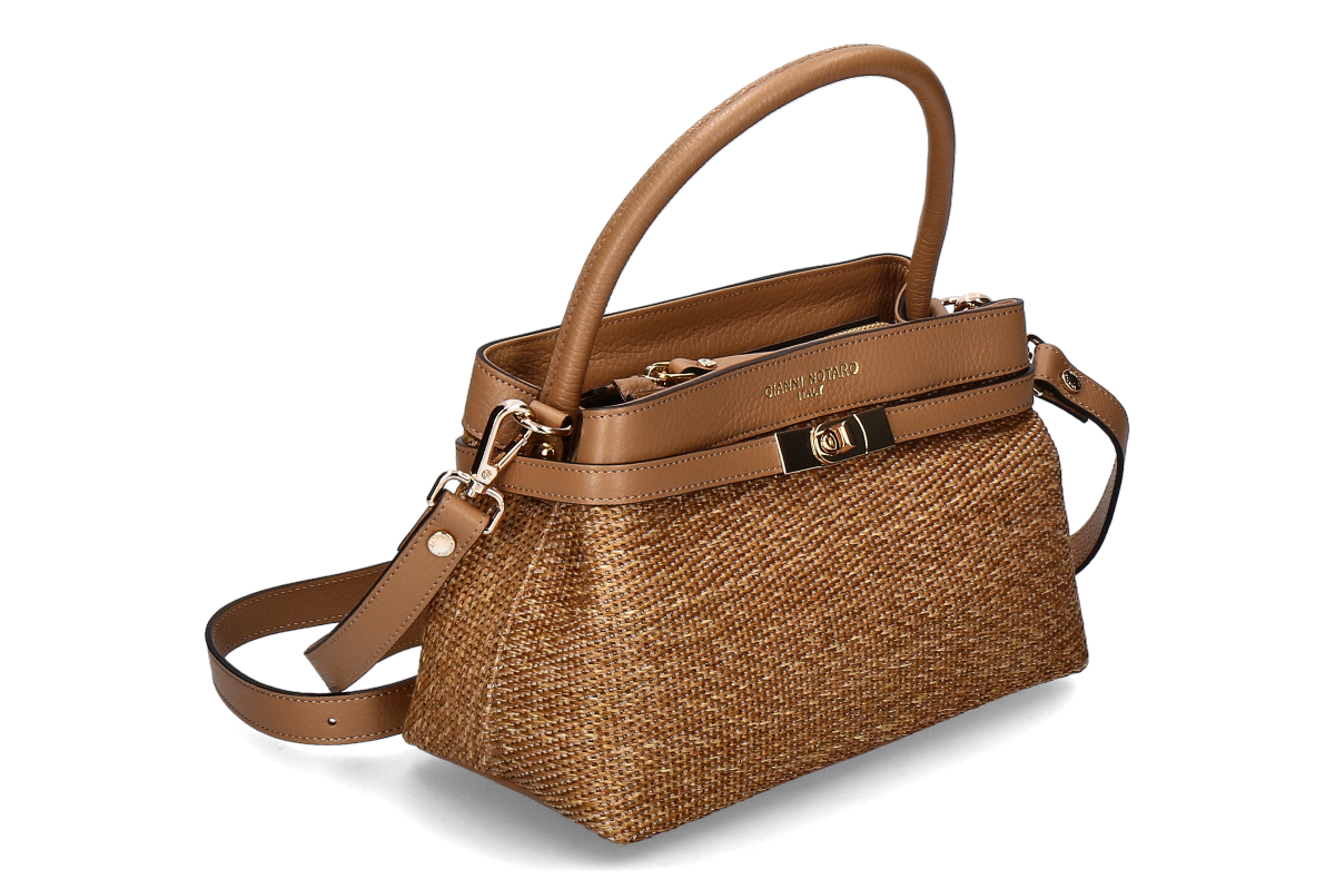 Gianni Notaro handbag- nat camel/ nut brown