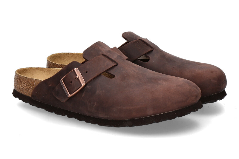 Birkenstock Clogs BOSTON SCHMAL naturleder habana