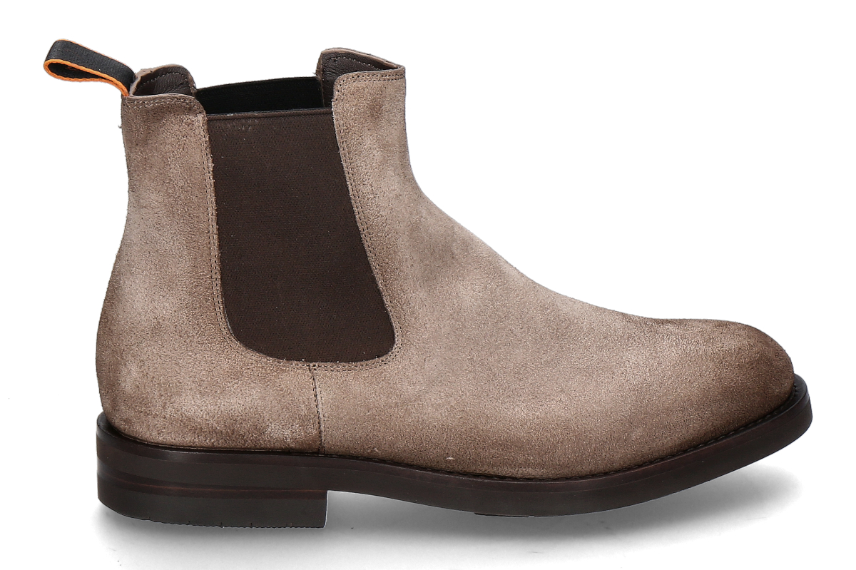  Santoni Chelsea boot for men ENVER CAMOSCIO- taupe/ brown 