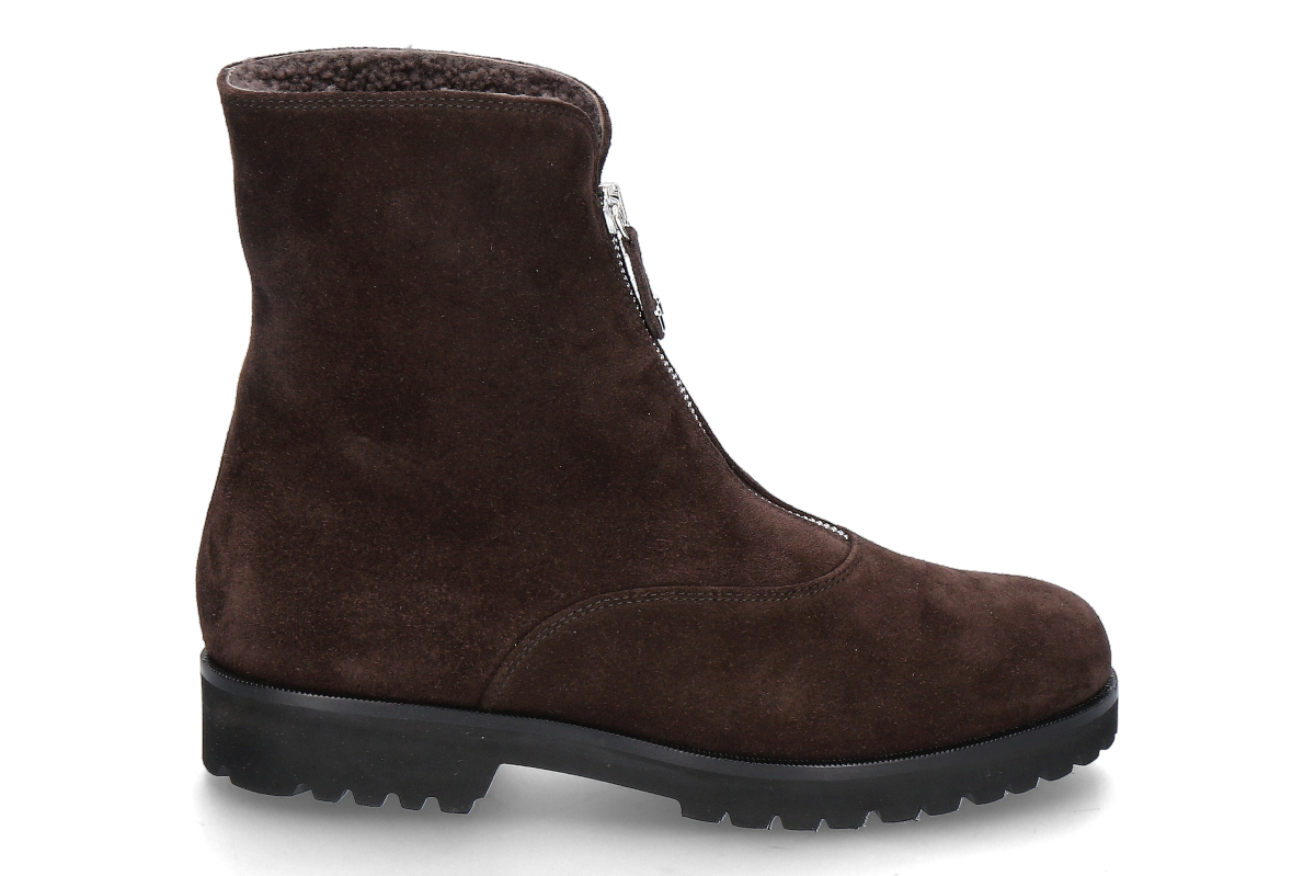 Unützer Stiefelette VELOUR- 49 chocolate/dunkelbraun