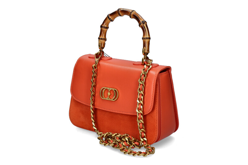 La Carrie handle bag TRANSITION LOLITA MEDIUM LEATHER SUEDE ORANGE La Carrie handle bag TRANSITION LOLITA MEDIUM LEATHER SUEDE ORANGE