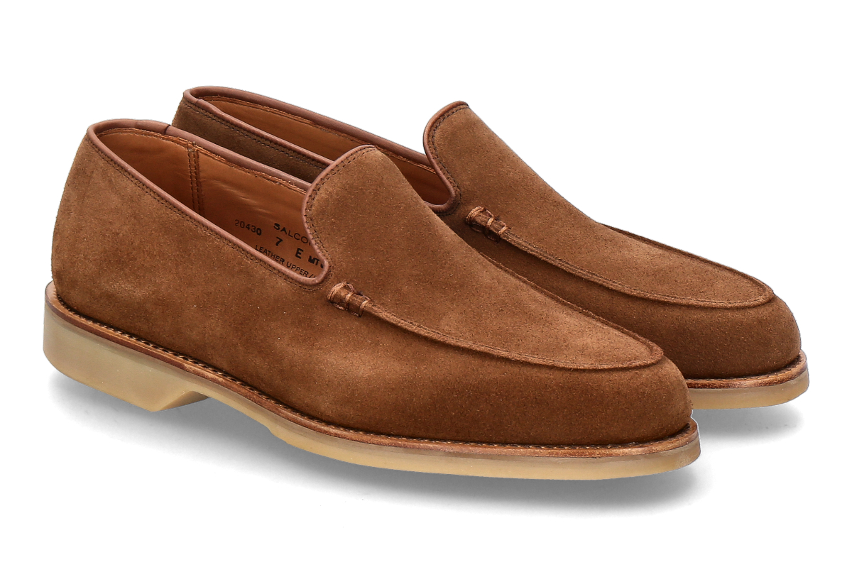 Crockett & Jones Loafer SALCOMBE 2 SUEDE- snuff/ mittelbraun