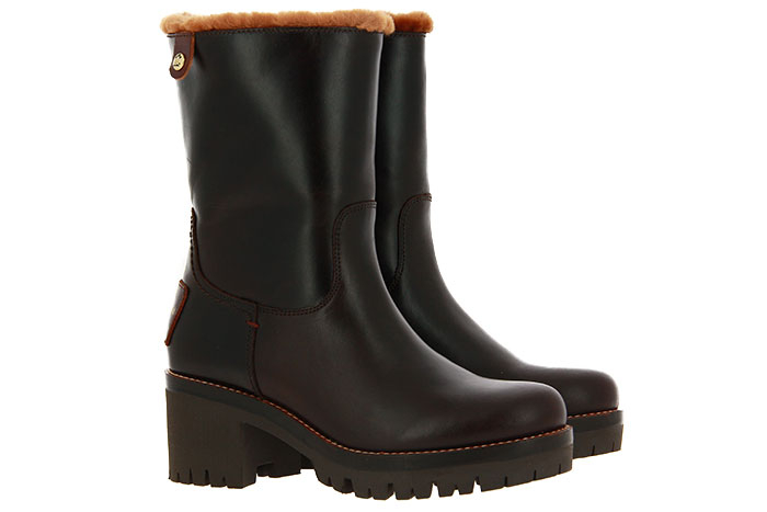 Panama Jack ankle boots lined PIOLA IGLOO BARK PULL-UP MARRON