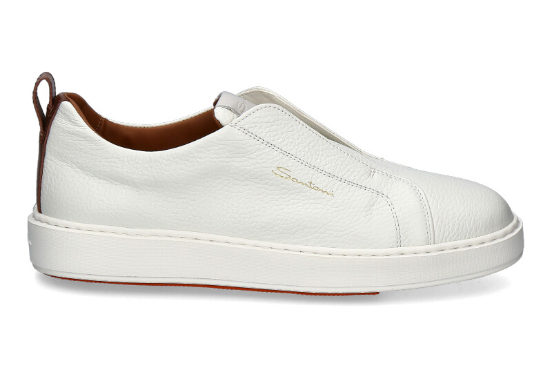 Santoni slip-on sneaker CLEANIC NAPPA- white