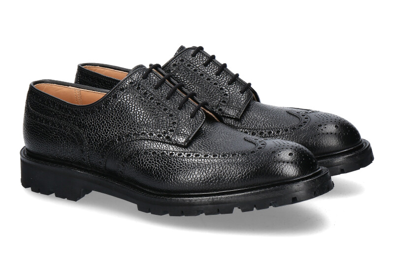 Crockett & Jones Derby PEMBROKE SCOTCH GRAIN- schwarz