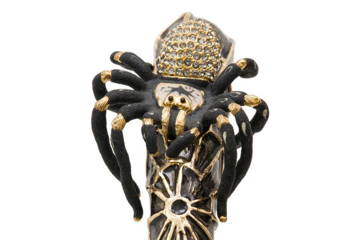 Pasotti shoe horn SPIDER GOLD SWAROVSKI