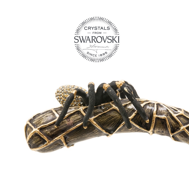 Pasotti shoe horn SPIDER GOLD SWAROVSKI