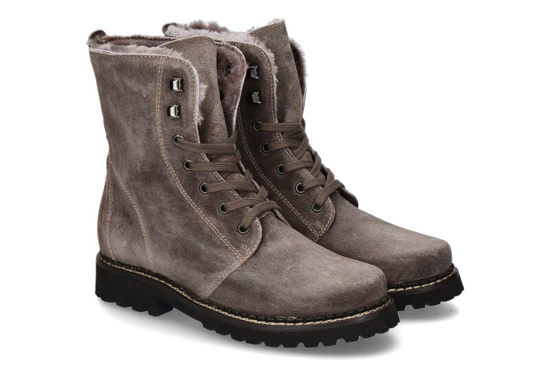 Dirndl + Bua boots lined VELOUR NATUR