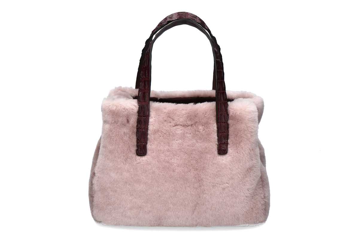 Biagini Handbag CAMELIA MEDIUM - furry pink wine / rosé