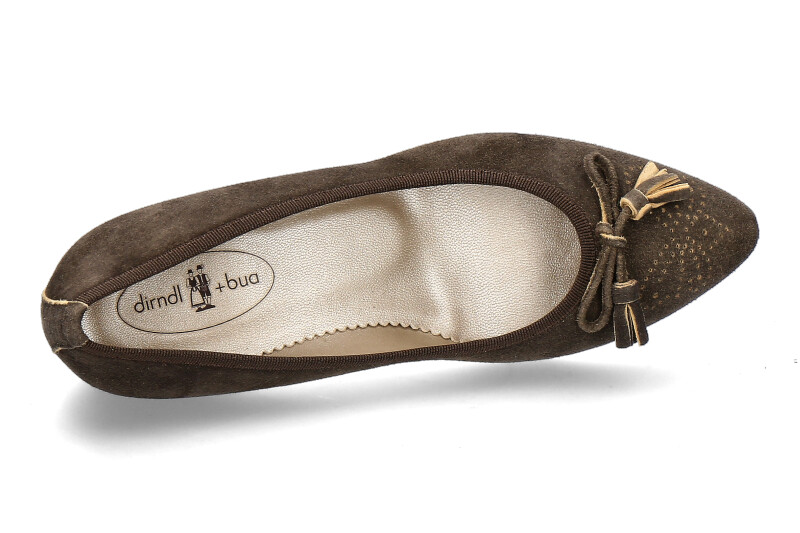 dirndl+bua traditional pumps 1859 ANTIKBOCK- moor
