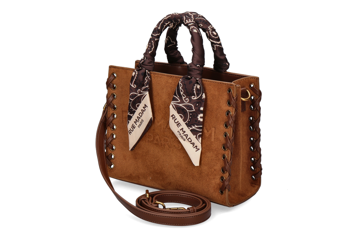 Rue Madam bag APACHE MINI TOTE SUEDE- brown/brown