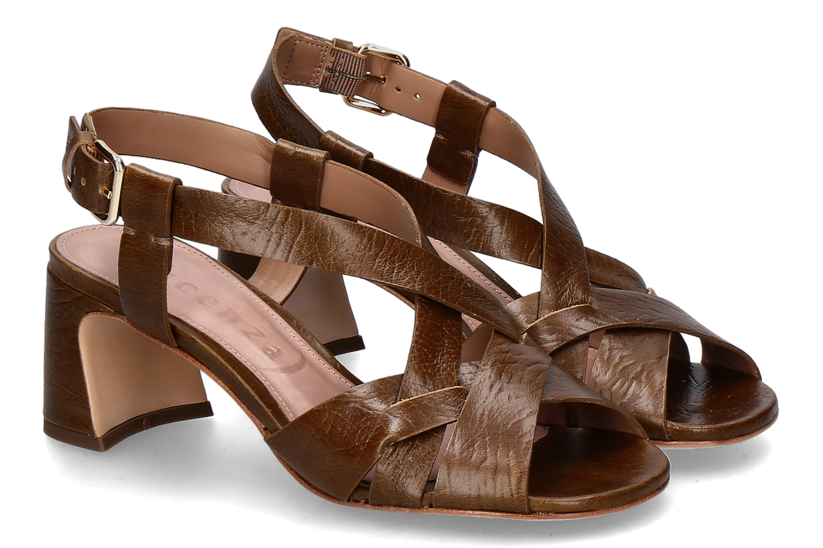 Unique sandal CRAKED COCOA- marron/ brown