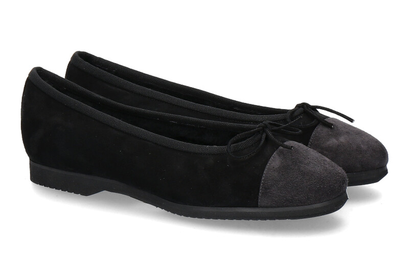 Unützer ballerina lined CAMOSICO NERO CAMOSCIO ANTHRAZIT 