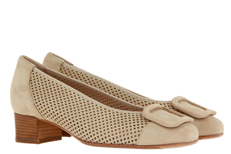 Hassia pumps EVELYN J-WEITE SAMTZIEGE COTTON - Size: 37½