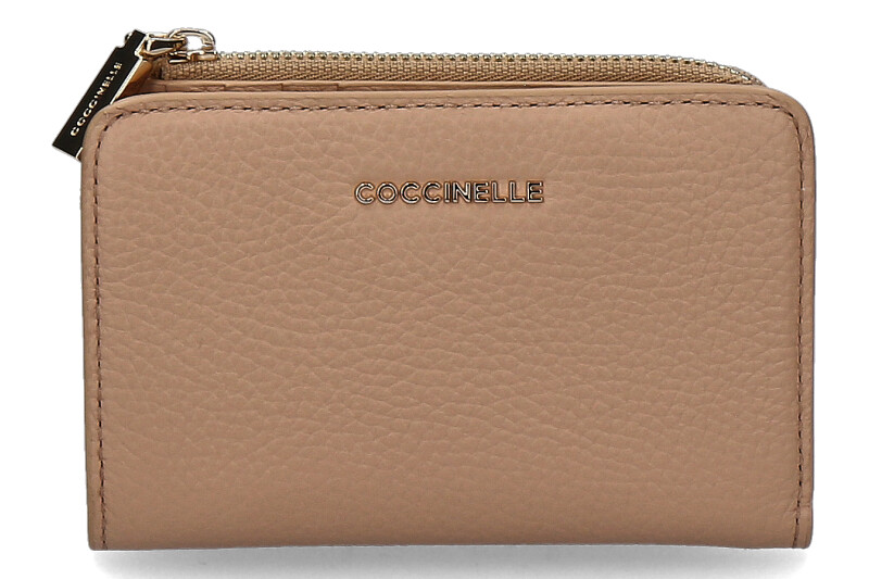Coccinelle wallet LEATHER METALLIC SOFT TOASTED