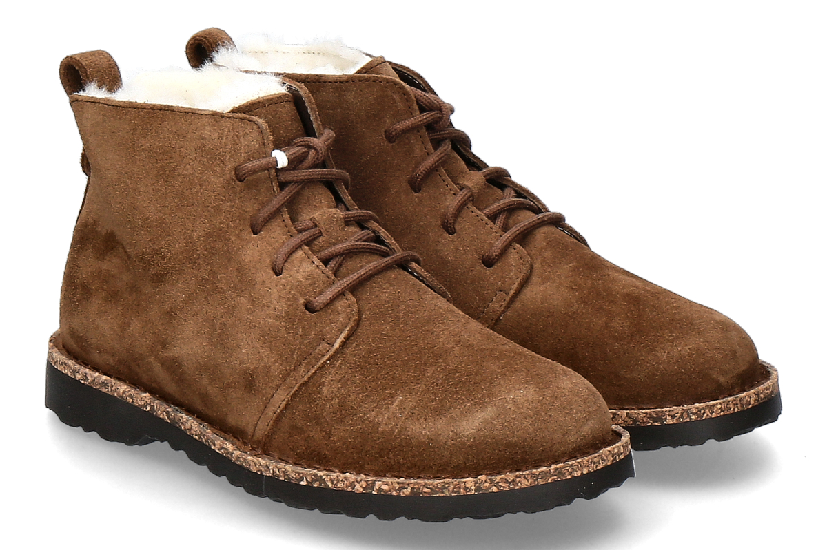 Birkenstock women's ankle boots UPPSALA MID SHEARLING VELOURSLEDER- schwarz