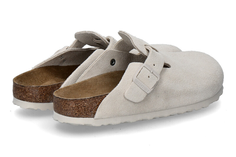 Birkenstock Clogs BOSTON SCHMAL BS VELOURSLEDER- antique white_277100003_2 Birkenstock Clogs BOSTON SCHMAL BS VELOURSLEDER- antique white_277100003_2