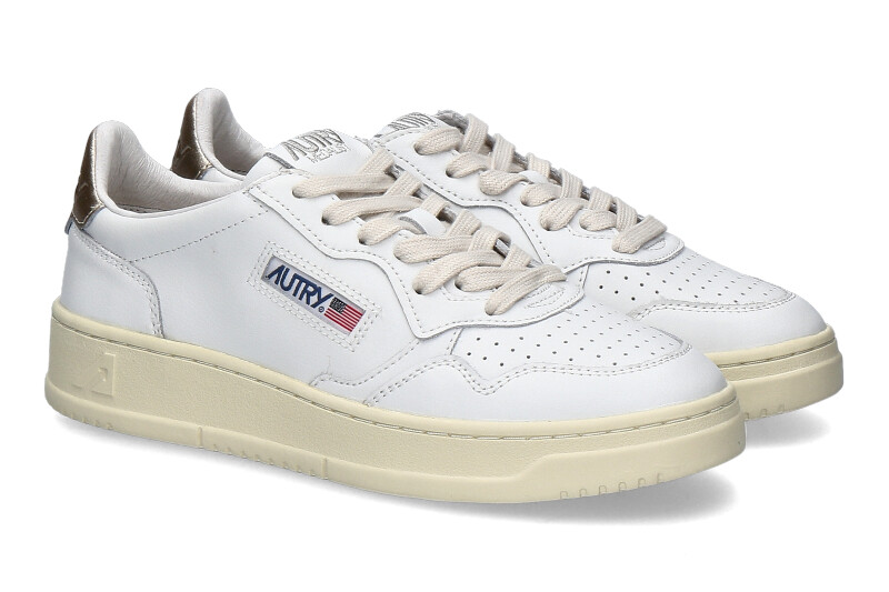 Autry sneaker MEDALIST LOW LEATHER WHITE GOLD