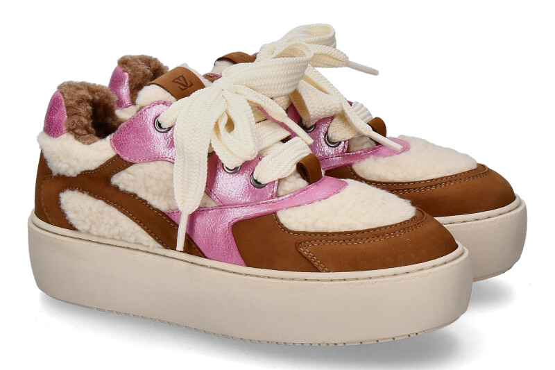 Lazamani sneaker lined 35.141 TEDDY- beige