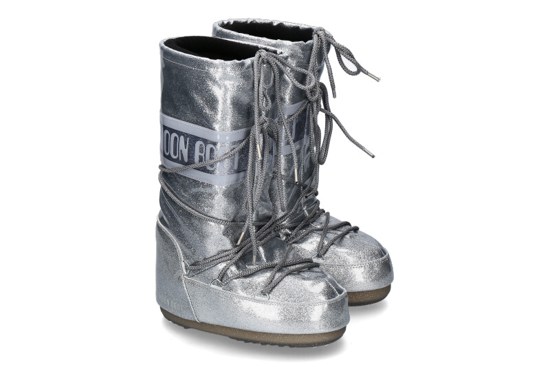 Moon Boot snow boot ICON GLITTER- silber