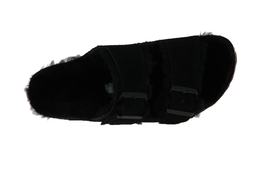 Birkenstock mules lined ARIZONA SCHMAL FUR BLACK