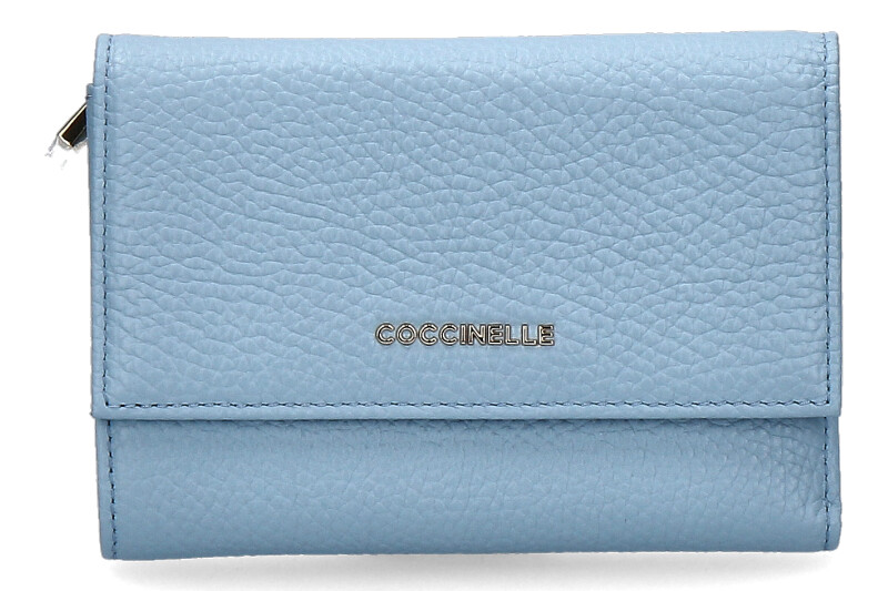 Coccinelle wallet METALLIC SOFT AQUARELLE BLUE