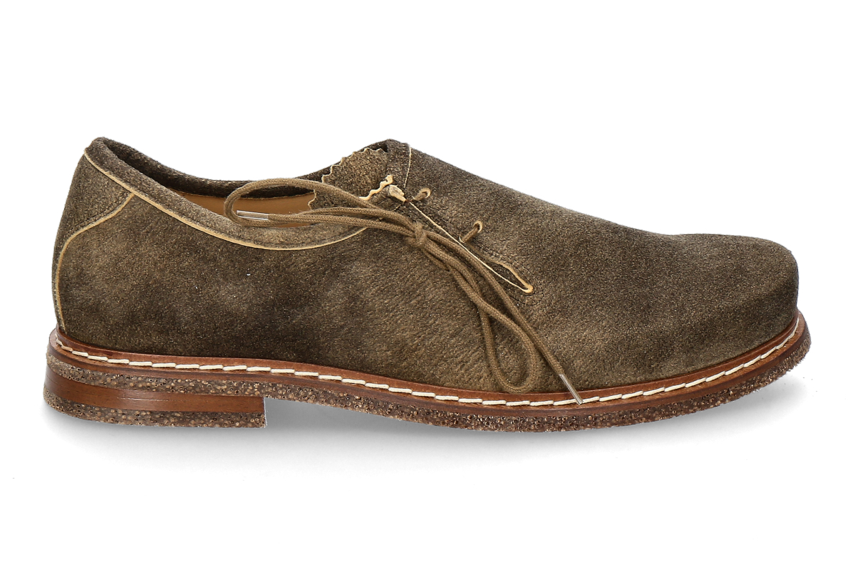dirndl + bua men's haferl shoe ANTIKBOCK- torf/ brown