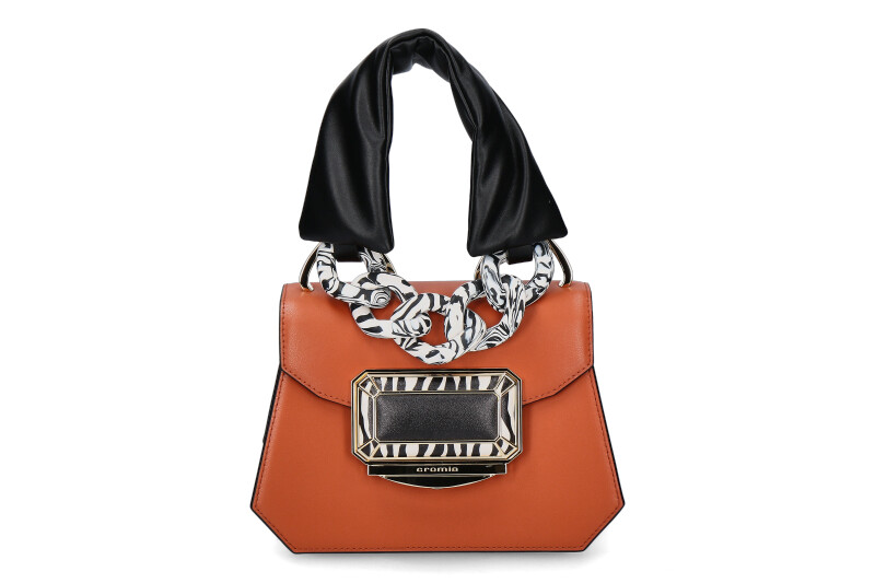 Cromia bag CINDY COGNAC BLACK- multicolor