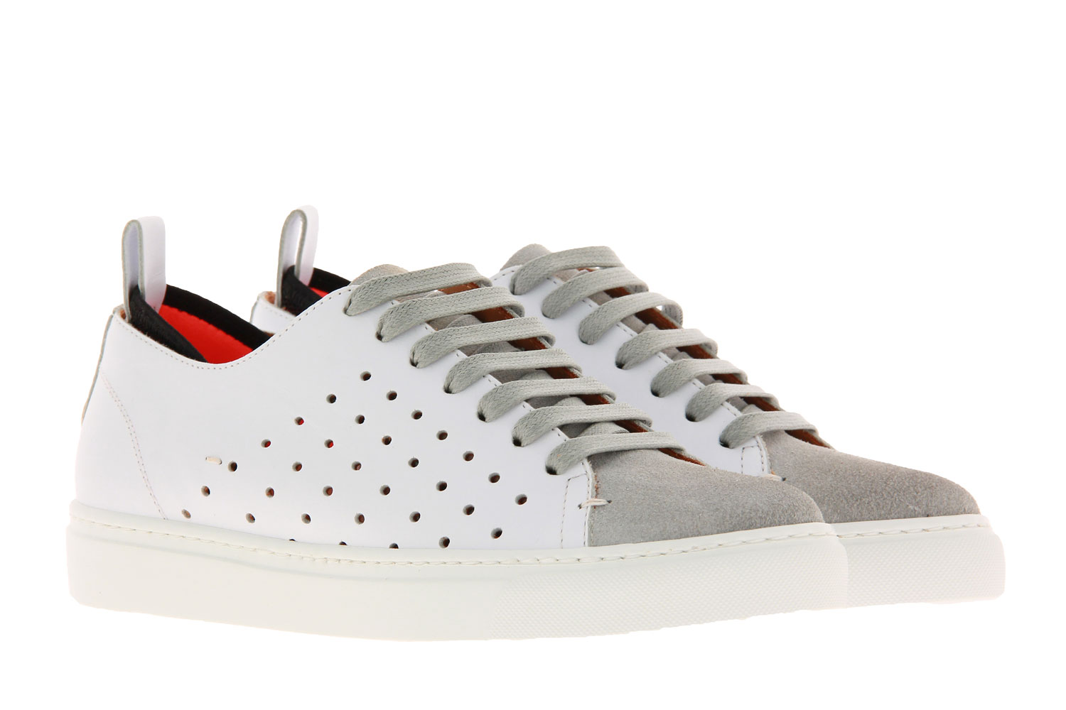 Levius sneaker RIVA HOLE CAMOSCIO BIANCO GHIACCIO
