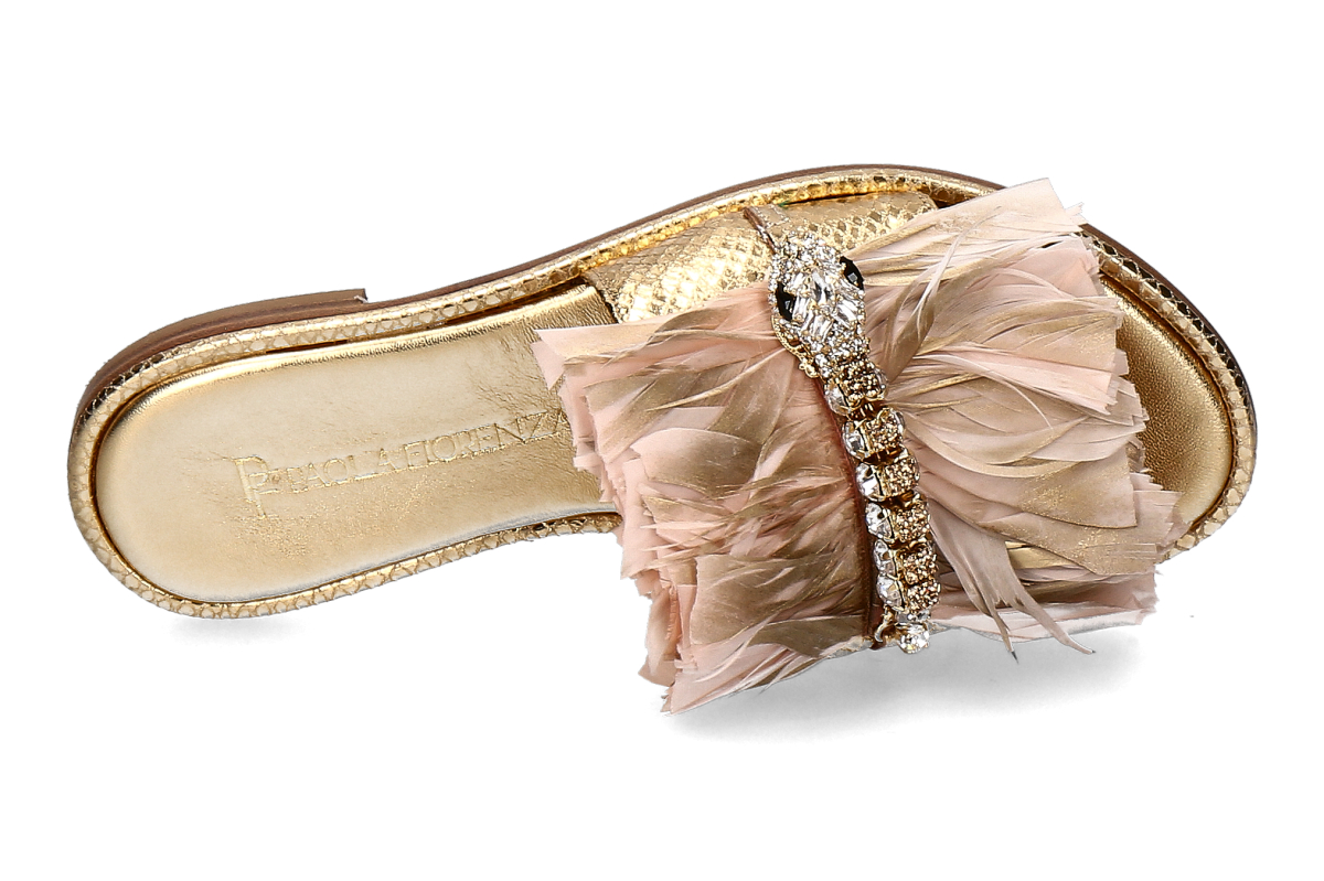 Paola Fiorenza Pantolette COBRA LAME LEGNO- gold_271900150_5