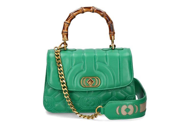 La Carrie handle bag LEATHER GREEN