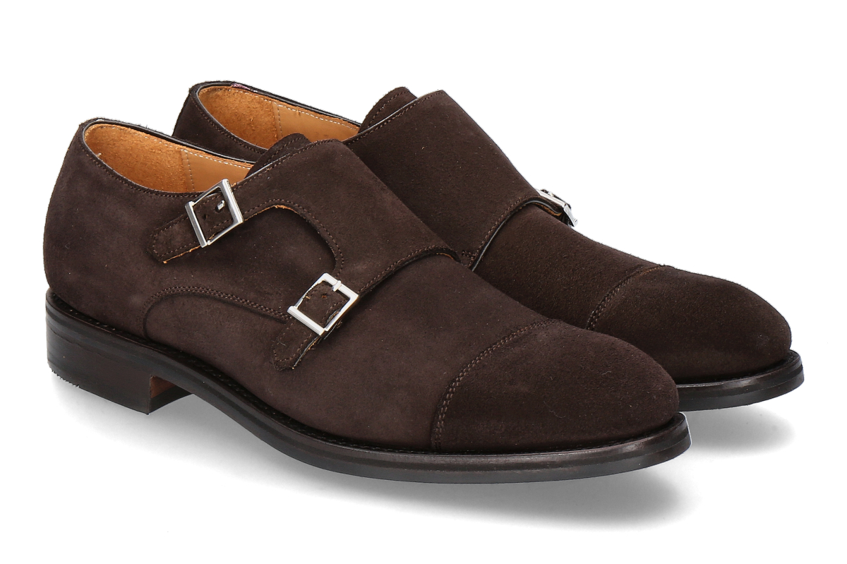  Berwick men's double monk SUPERBUCK 173- testa/ dark brown