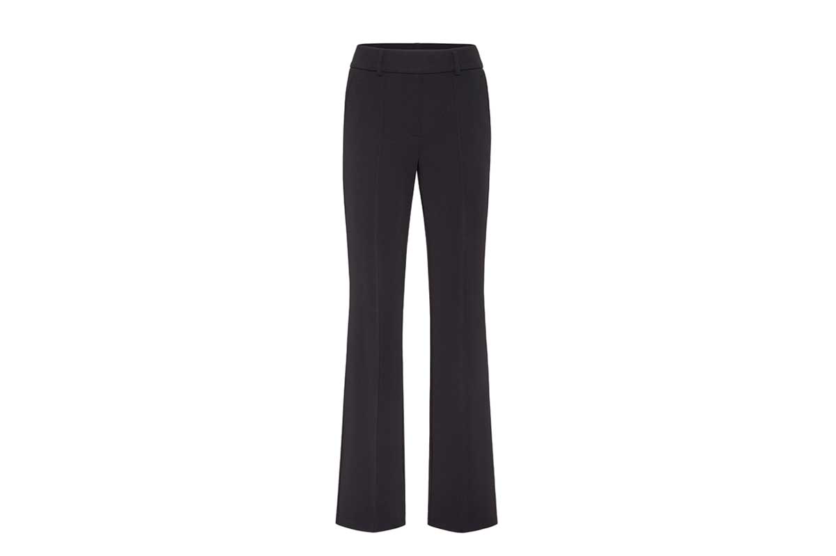Cambio flared-fit textile pants FRANCOISE- black