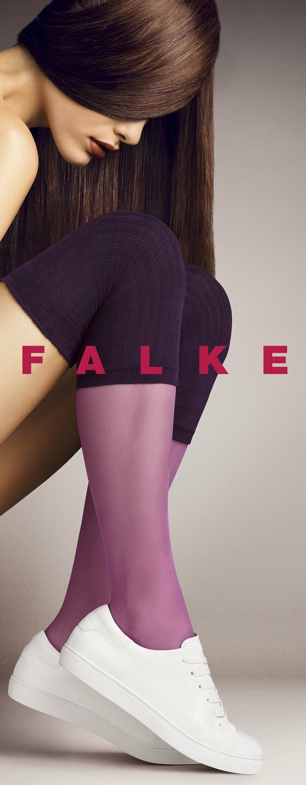 FALKE silk smooth 15 DEN ladies knee socks GOLDEN