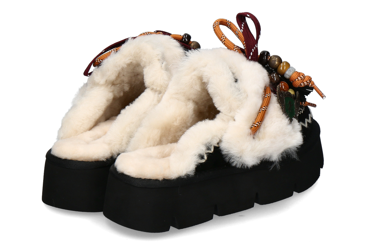 Nan-Ku Couture Pantolette gefüttert GFH22 VELOURS- schwarz_232000211_2
