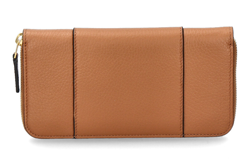 Hogan purse CONTINENTAL ZIP AROUND COGNAC