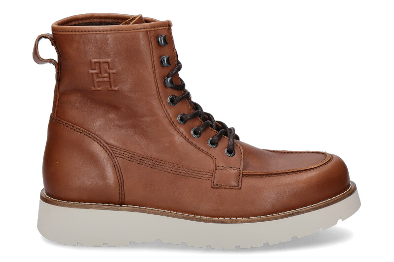 Tommy Hilfiger boots lined AMERICAN WARM LEATHER BOOT WINTER COGNAC