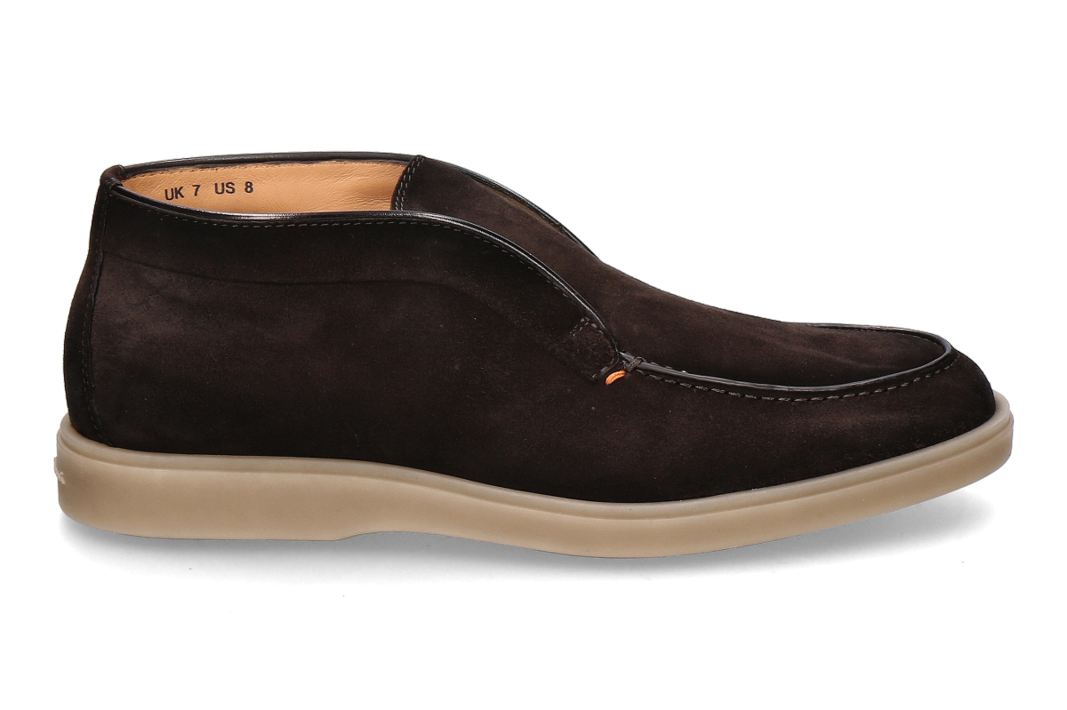 Santoni men's- desert boots DIGITS lined- dark brown