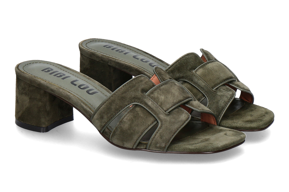 Bibi Lou Mules HOLLY- verde khaki/ khaki green