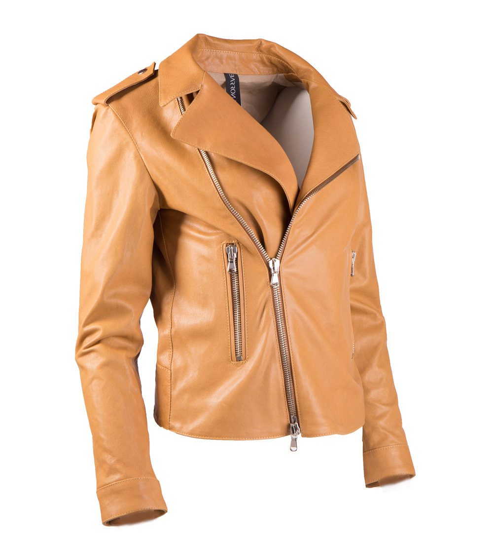 Barron Turner biker jacket BONEY HASELNUT NAPPA LAVATA