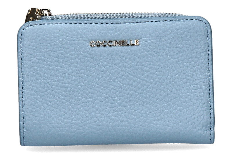 Coccinelle wallet LEATHER METALLIC SOFT AQUARELLE BLUE Coccinelle wallet LEATHER METALLIC SOFT AQUARELLE BLUE
