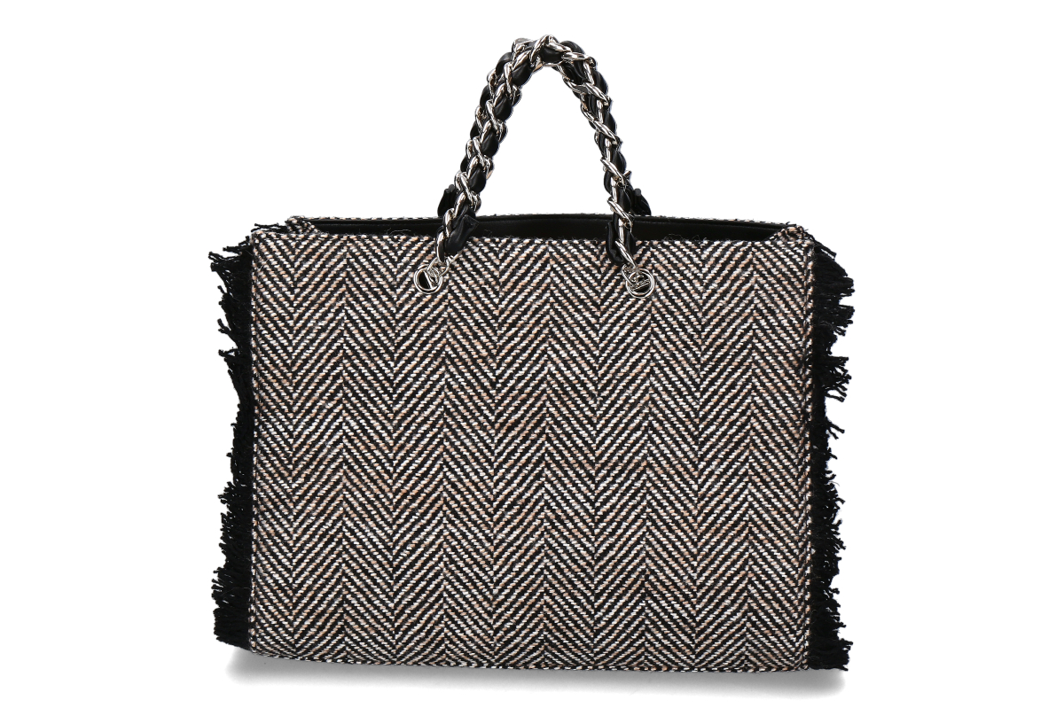 Rue Madam bag- HARRIS TOTE- tweed black/black