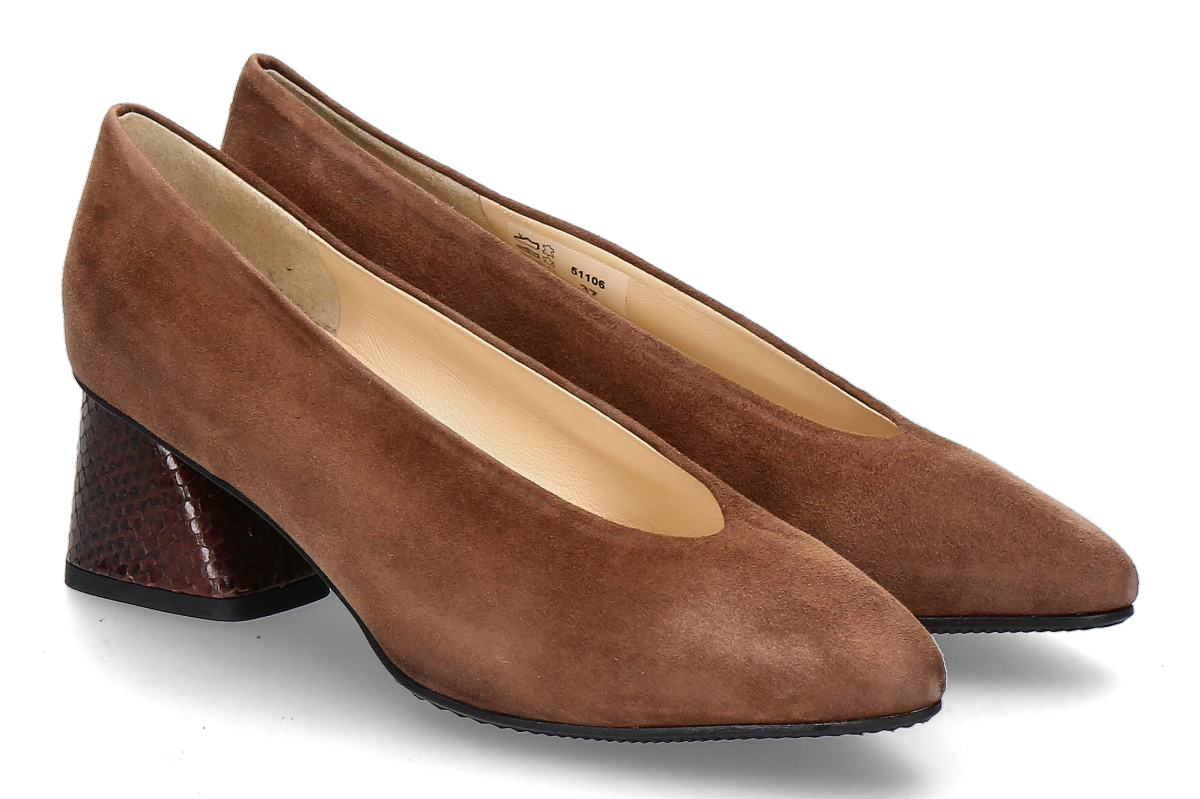 Brunate pumps GOLIA CAMOSCIO- tabac brown