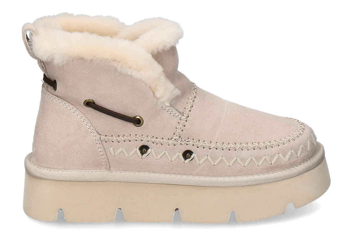 Nan-Ku Couture bootie lined GFH01- camel/ light brown