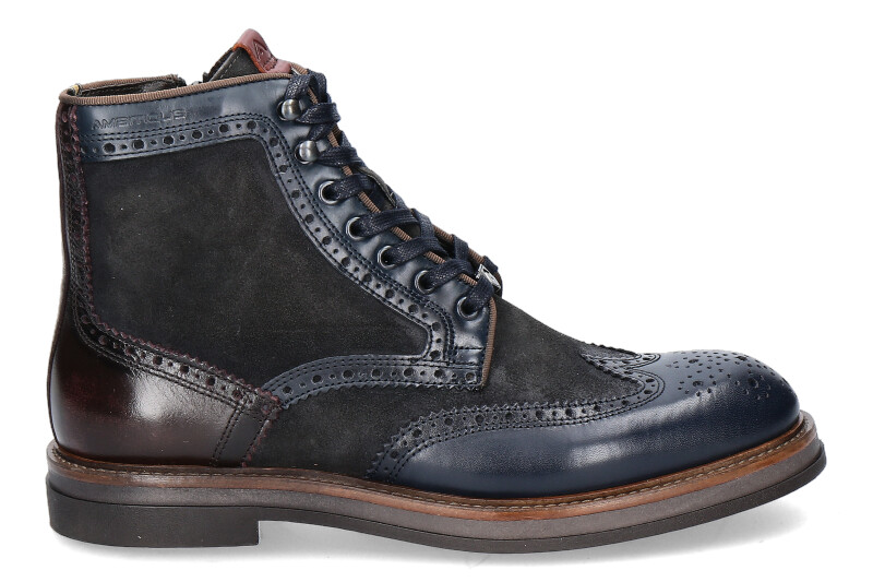 Ambitious zipper ankle boots 12432 COMBI- navy/ blau
